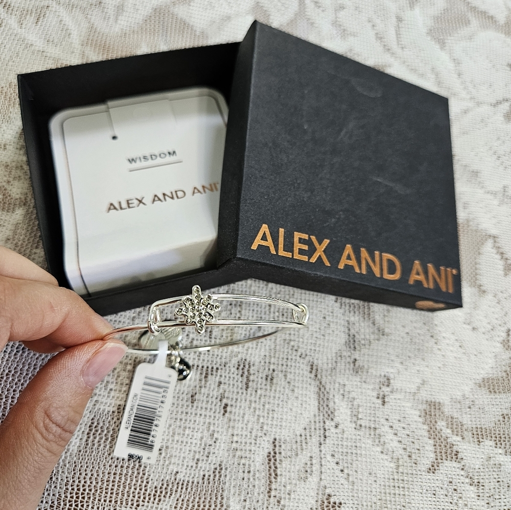 Brand New Alex And Ani Wisdom Charm Bracelet